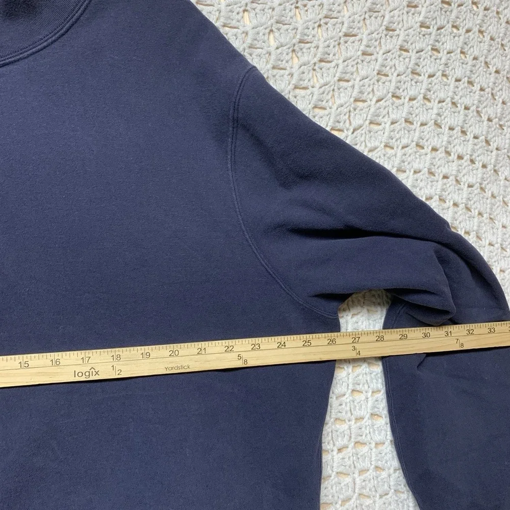 Polo Ralph Lauren‎ Sweater Fleece Mens 2XL Navy Blue Quarter Zip USA Vintage